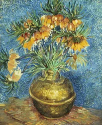 Crown Imperial Fritillaries in a Copper Vase